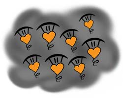 Graue-Wolke-Herz-Paragleiter